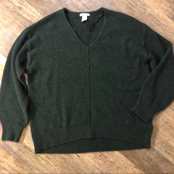 H&M green baggy sweater size small - Picture 3 of 7